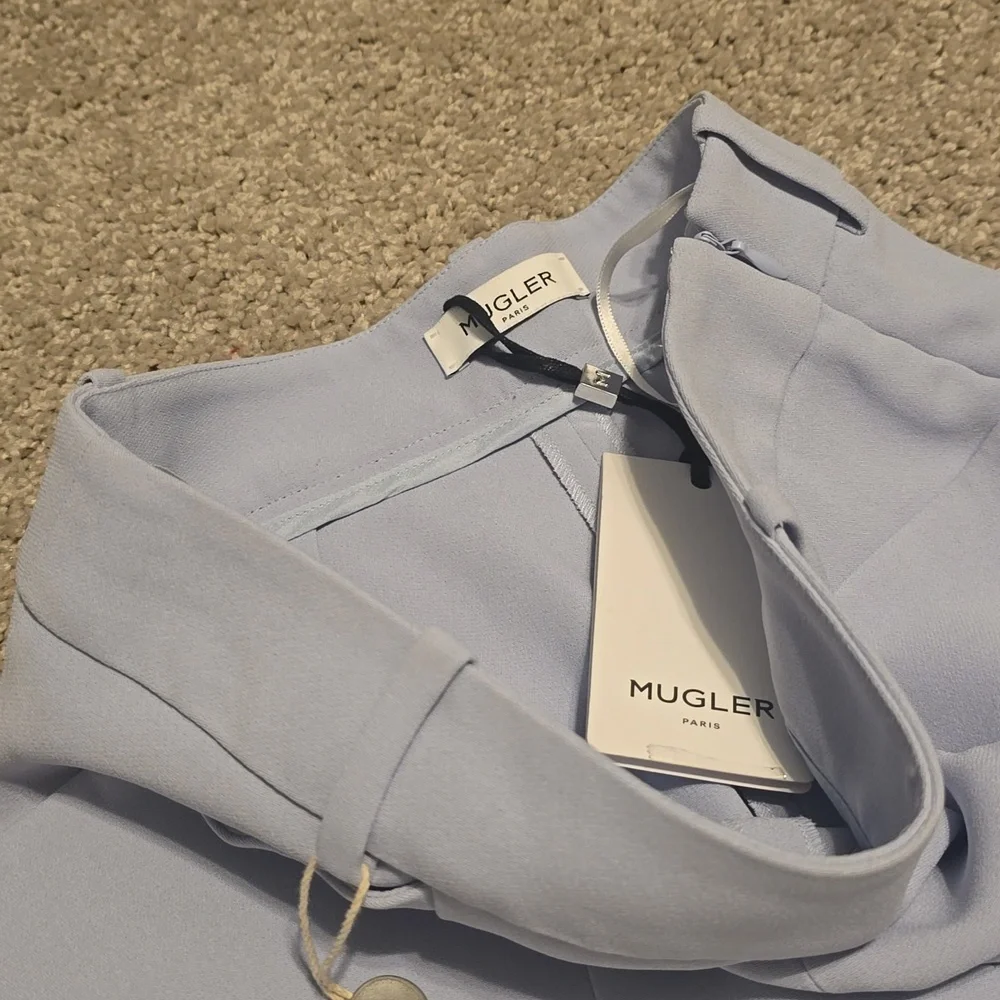 Women's Light Blue Mugler Pants xs